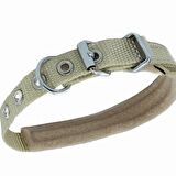 Doggie Köpek Polar Dokuma Boyun Tasması Haki 1,5x25-30 Cm 